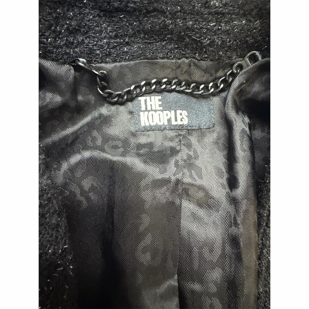 The Kooples Blazer Jacket Womens Small Black Structured Tailored Button 36/S - Picture 16 of 16
